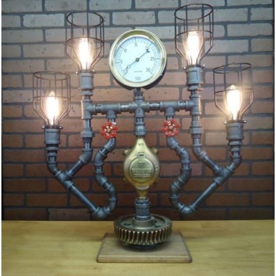 Image for: Steampunk Lamp Pipe Gauge Meter