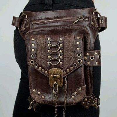 Image for: Leather steampunk satchel