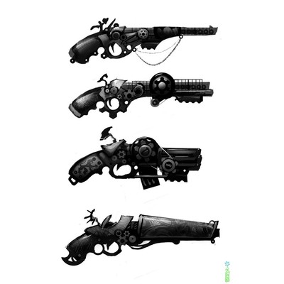 Image for: Steampunk Pistols by FROST