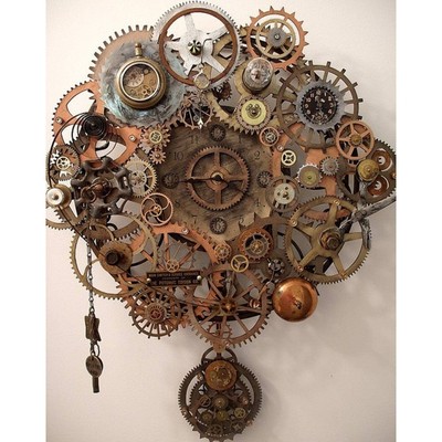 Image for: Clock coppertronic gears home steampunk