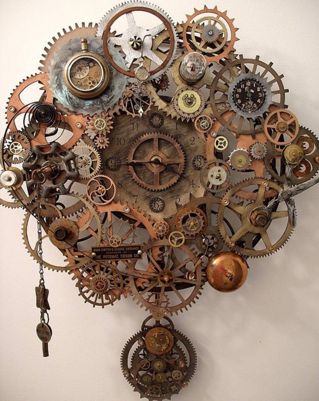 Image for: Clock coppertronic gears home steampunk