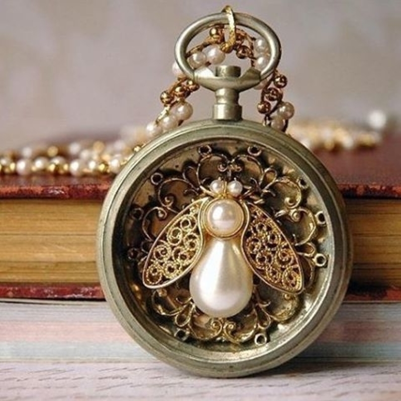 Image for: Steampunk pearl pendant