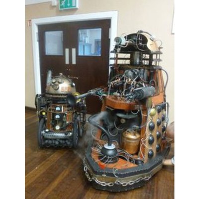 Image for: Steampunk Dalek and R2-D2