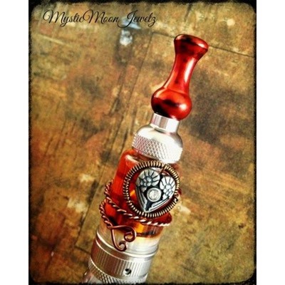 Image for: Industrial Mixed Metal Steampunk Angel Wing Vape Tank Ring