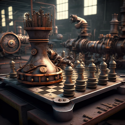 Image for: Metal chess set