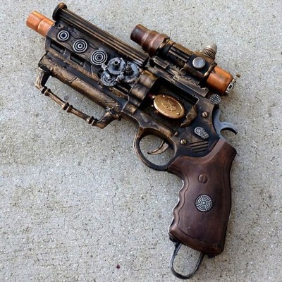 Image for: Steampunk TESLA gun Victorian scifi pistol ZOMBIE