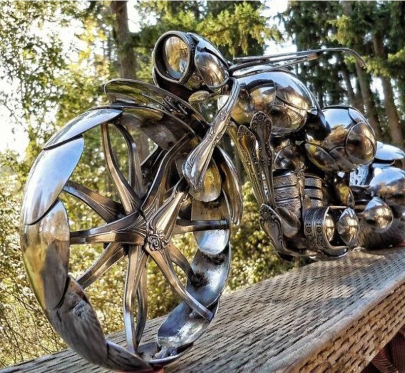 Image for: A bike made of spoons by James Rice