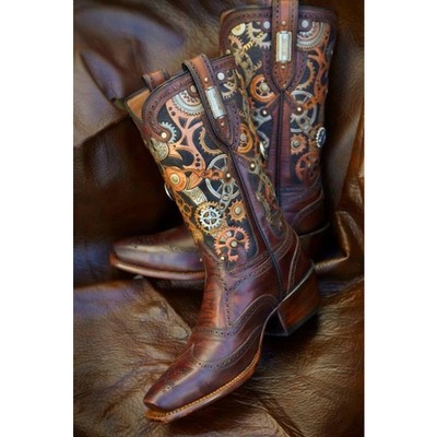 Image for: Steampunk design custom boot by Rocketbuster