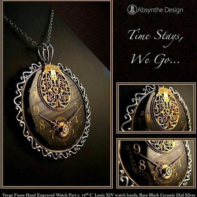 Image for: Steampunk clock necklace