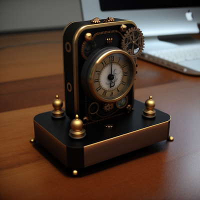 Image for: Steampunk desk clock
